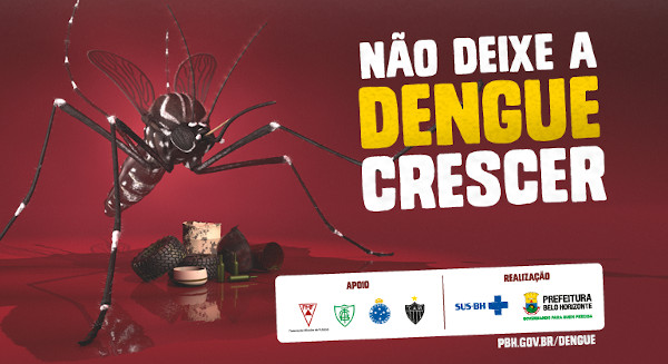 Cartaz da campanha contra a dengue.