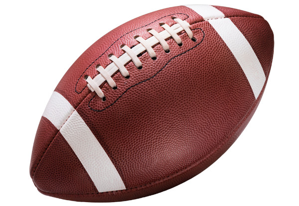 Bola de futebol americano, um tipo de forma geométrica.