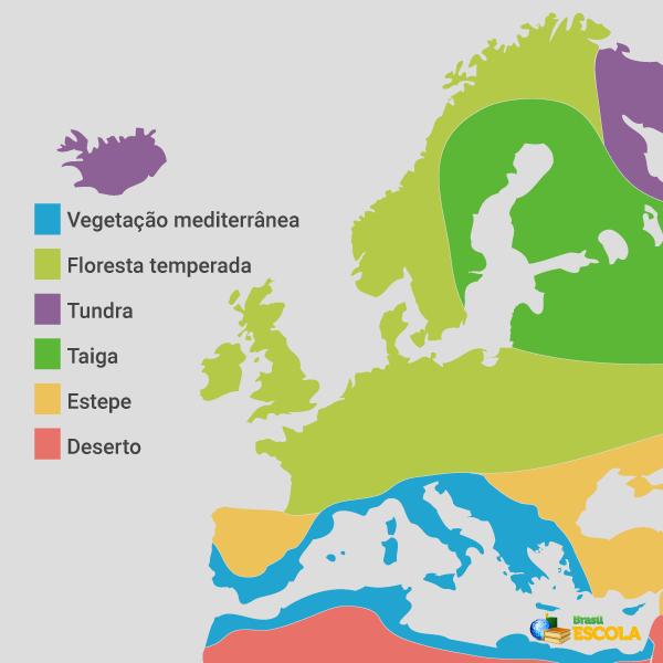 Mapa de biomas da Europa