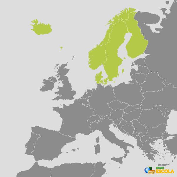 Mapa da Europa Setentrional