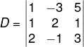 Cálculo de valor de Dx em sistema linear 3x3
