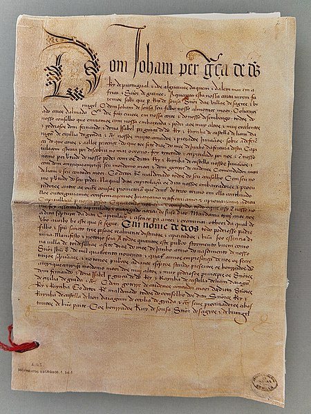 Documento original do Tratado de Tordesilhas