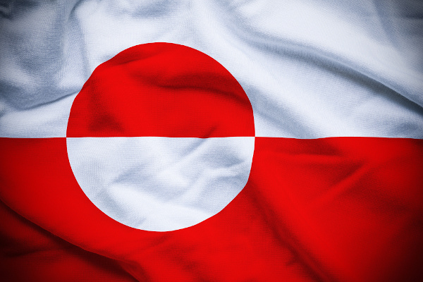 Bandeira da Groenlândia.