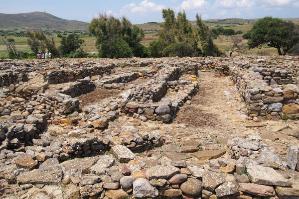 Ruínas de Lemnos, local na Grécia que centralizava o culto a Hefesto.