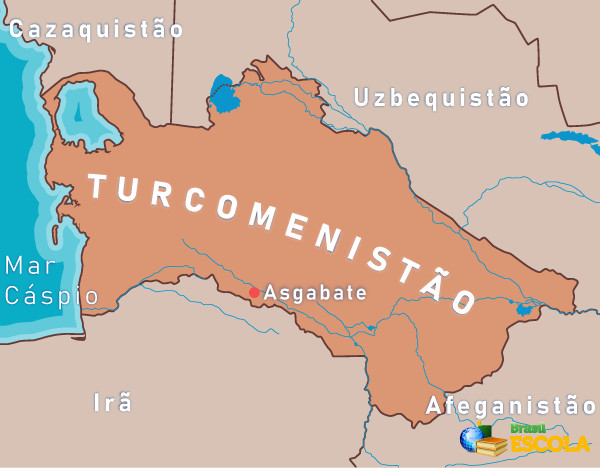 Mapa do Turcomenistão
