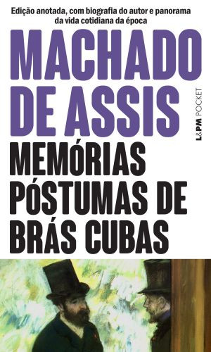 Capa do livro “Memórias póstumas de Brás Cubas”, de Machado de Assis, publicado pela editora L&PM. [1]