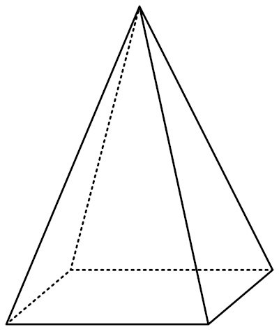 Representação de uma pirâmide.