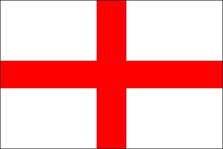 Bandeira da Inglaterra, com uma cruz vermelha e fundo branco.