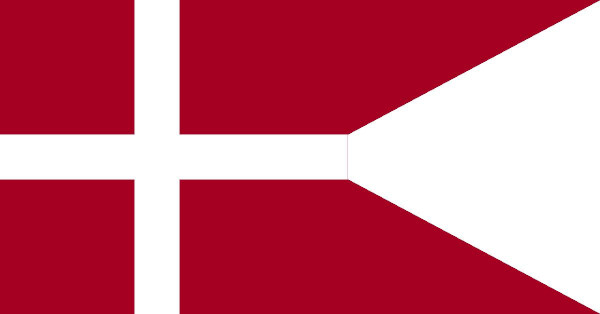 Bandeira Naval da Dinamarca.