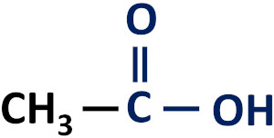 Fórmula estrutural de um ácido carboxílico