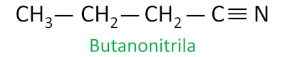  Estrutura química da butanonitrila
