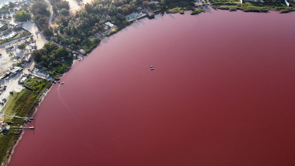Lago Rosa, no Senegal.