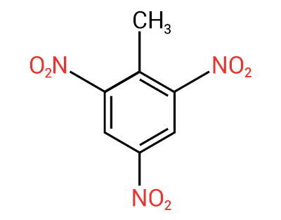  Estrutura química do trinitrotolueno