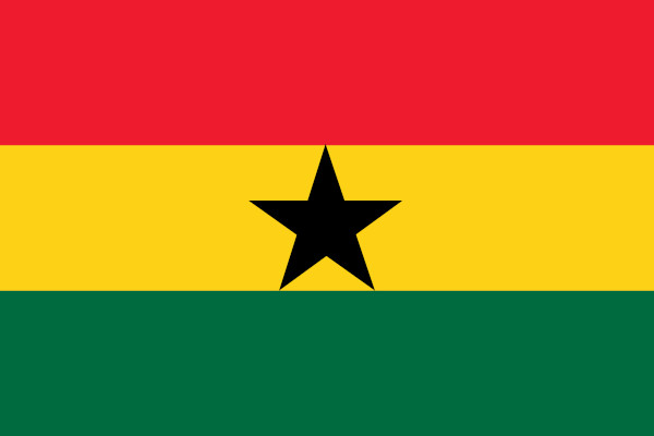 Bandeira de Gana.