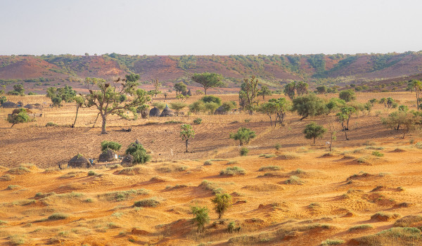 Deserto do Níger, na África, como representação do processo de desertificação, um dos principais problemas ambientais.