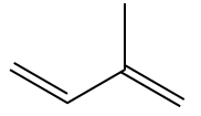 Estrutura do isopreno em uma questão do IME sobre nomenclatura dos hidrocarbonetos.