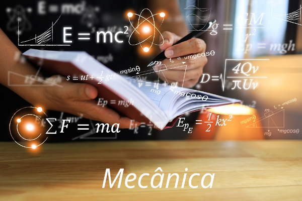 Algumas das fórmulas da mecânica, uma das principais áreas da Física.
