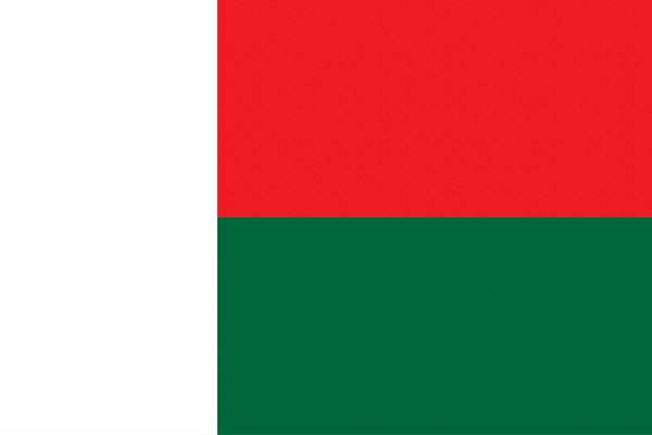 Bandeira de Madagascar.