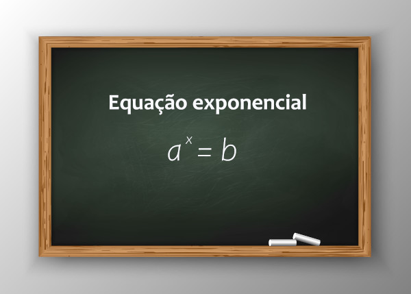Formato simples de uma equação exponencial.