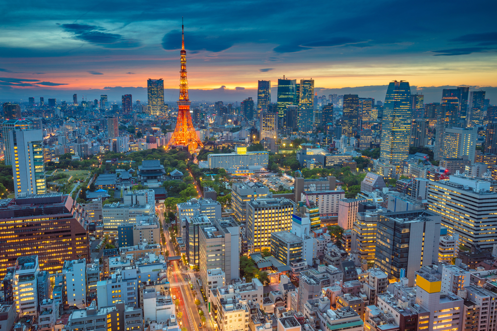 Vista aérea da cidade de Tóquio, o município-sede da maior região metropolitana do mundo.