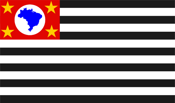 Bandeira de São Paulo, estado do Sudeste.