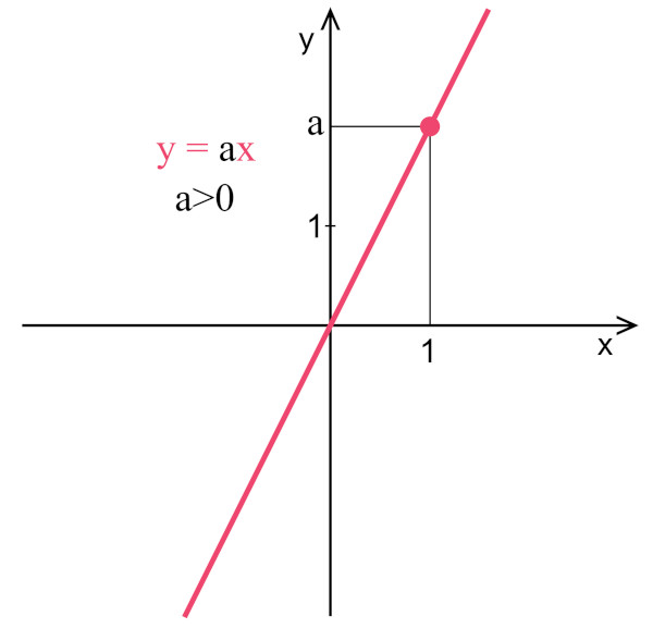 Gráfico da função f(x) = y = ax  com a > 0 .