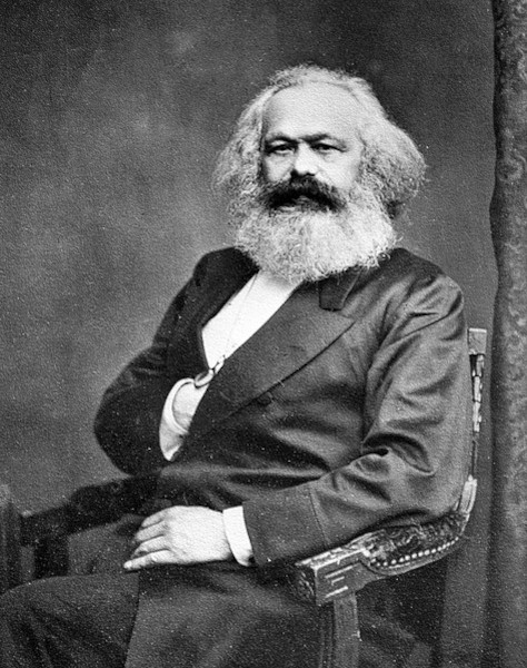 Retrato de Karl Marx em 1875.