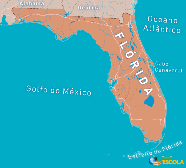 Mapa da Flórida.