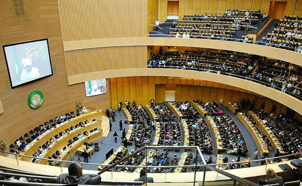 Conferência de 50 anos da Organização da Unidade Africana, antecedente da União Africana realizada na Etiópia, em 2013.