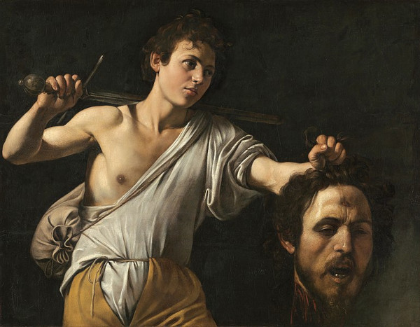 Obra de Caravaggio representando Davi com a cabeça de Golias, importante acontecimento ligado ao judaísmo.