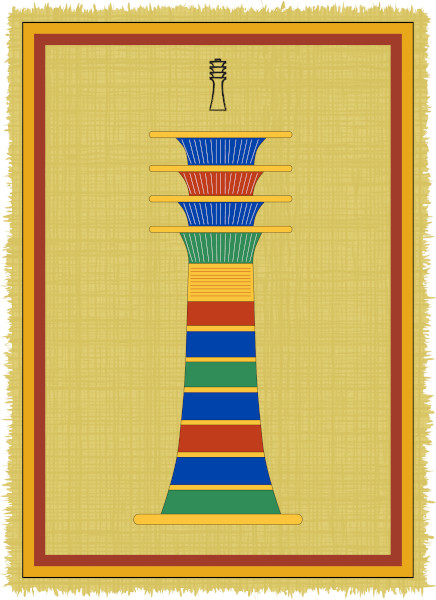 O djed, antigo amuleto associado a Osíris, tem a aparência de uma coluna cervical humana. 