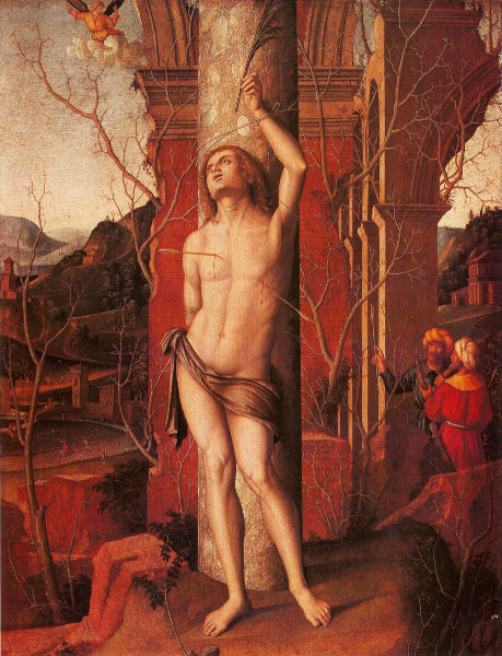 São Sebastião em pintura do século XVI. 