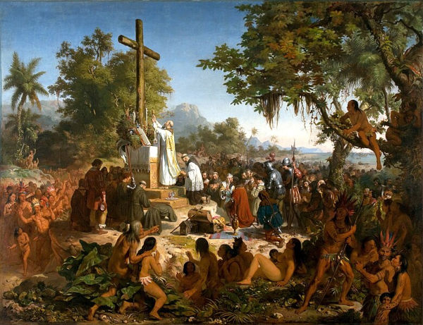 A primeira missa do Brasil em pintura de Victor Meireles.