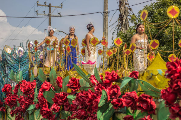 Desfile do Carnaval de Veracruz, no México, na América, uma das comemorações do Carnaval no mundo.