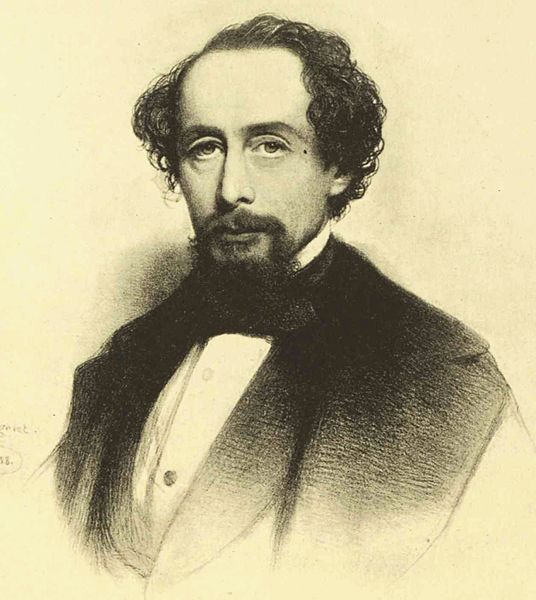Charles Dickens no ano de 1858, em retrato feito por Charles Baugniet (1814-1886).