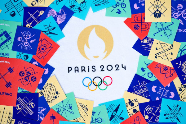 Identidade visual das Olimpíadas de Paris 2024.