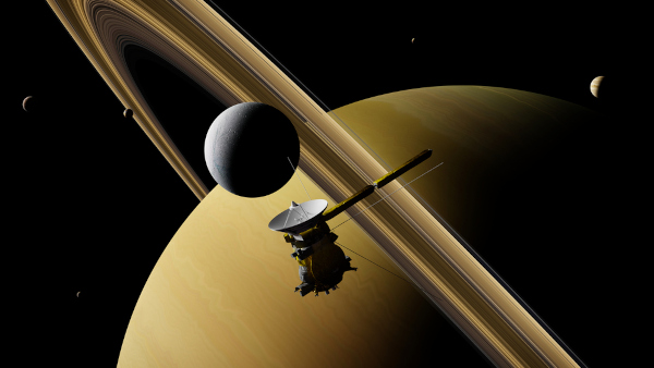 Missão Cassini-Huygens, apenas uma das missões espaciais em que o plutônio (Pu) foi utilizado como fonte de calor.
