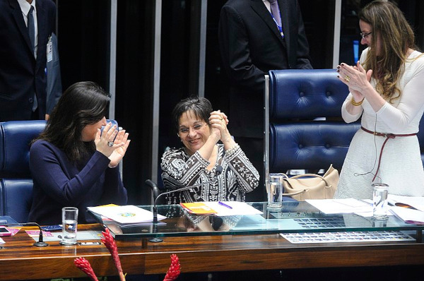 Maria da Penha no Congresso Nacional.[1]