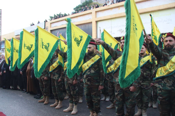 Combatentes do Hezbollah, grupo que é alvo de Israel.[1]