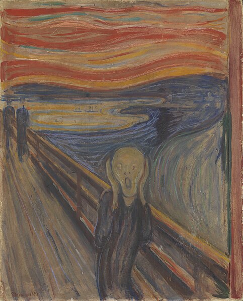 O Grito, de Edvard Munch, obra de arte que serve de repertório ao falar sobre saúde mental, por exemplo.