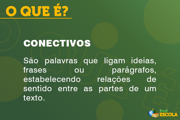 Texto sobre o que são conectivos.