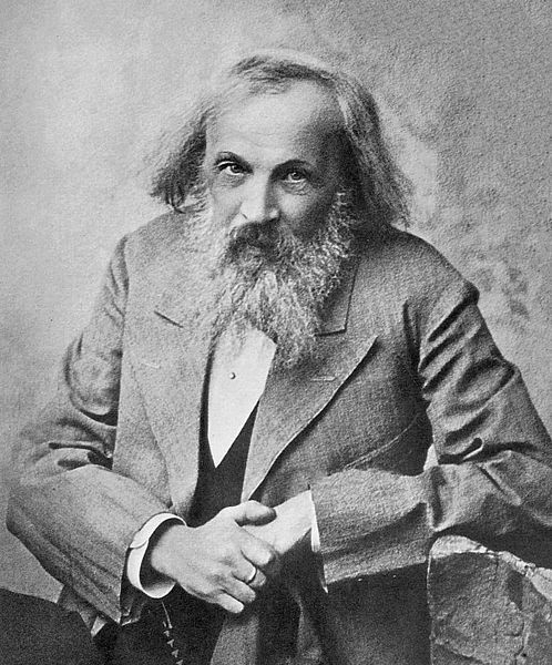 Retrato de Dmitri Mendeleev, o criador da Tabela Periódica.