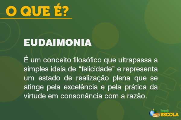 Imagem explicando o que é eudaimonia.