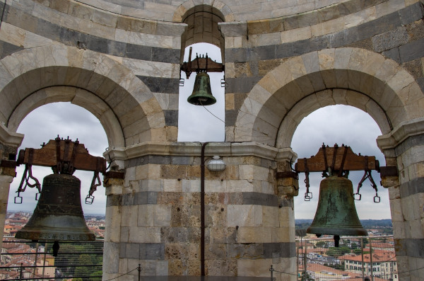 Alguns dos sinos da Torre de Pisa.