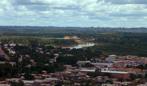 Vista panorâmica de Tarauacá, cidade do Acre que já sofreu dois terremotos.