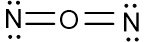 Estrutura do N2O em uma possibilidade de obter sua fórmula química.