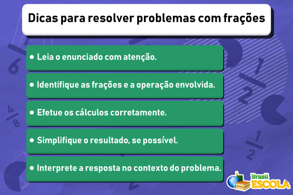 Dicas para resolver problemas com frações.
