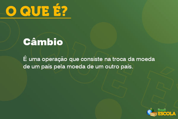 Significado de câmbio financeiro.