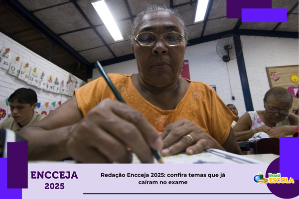 Senhora escrevendo, título da notícia