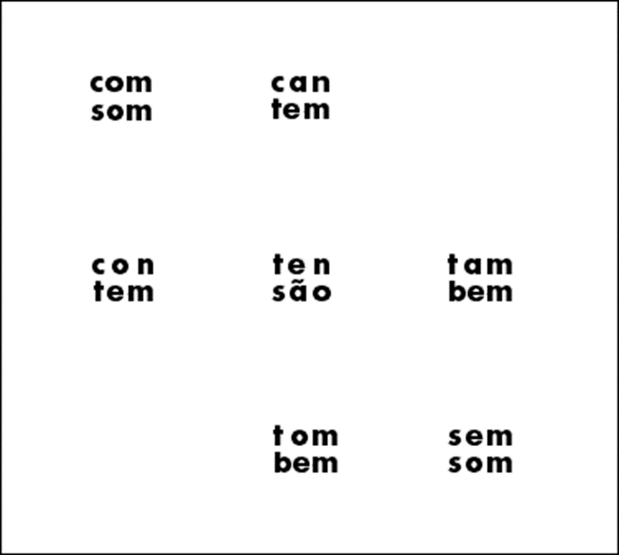 Poema “Tensão”, de Augusto de Campos.